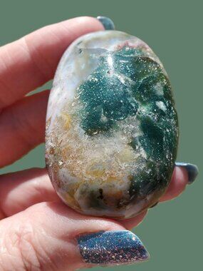 Ocean Jasper Palm Stone (OJ162)